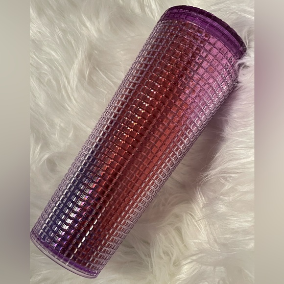 NEW NEVER USED Starbucks tumbler 24 oz venti cup iridescent purple bling jewel - Picture 13 of 15